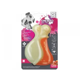 Jucarie dentara CHEWBO LEG cu aroma de bacon, marime M