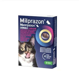 Milprazon Chewable Cat 16   40 mg (2 - 8 kg), 2 tablete