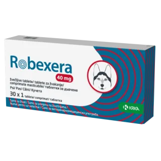 Robexera 40  mg comprimate masticabile pentru caini, 30 cp