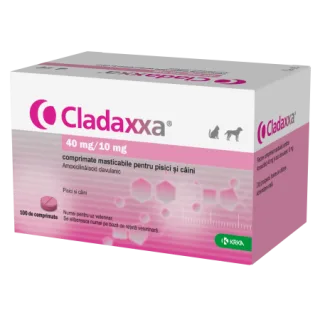 Cladaxxa 40mg 10mg caini si pisici 10 comprimate masticabile