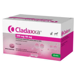 Cladaxxa 200mg 50mg caini si pisici 10 Comprimate masticabile