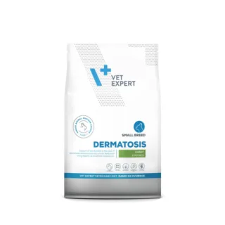 Dieta dermatologica completa pentru caini de talie mica Vet Expert DERMATOSIS Iepure  Cartof 2 KG