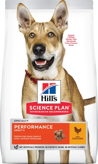 Hrana uscata caini, Hill's Science Plan Canine Adult Performance hrană pentru câini cu pui, 14 kg