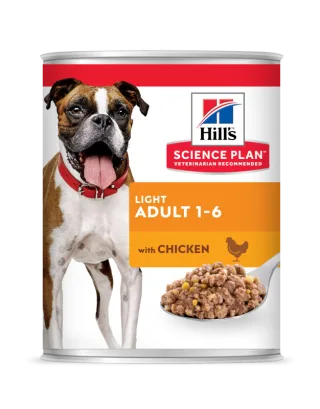 Hrana umeda caini, Hill's Science Plan Canine Adult Light Chicken, 370 g