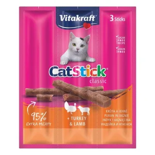 Recompense Pisici Vitakraft CatStick Mini Curcan si Miel, 3 x 18 g