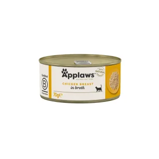 APPLAWS Piept, Pui, conservă hrană umedă pisici, (în supă), 70g