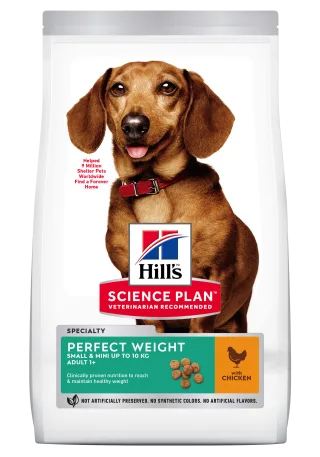 Hrana uscata caini, Hill's Science Plan Canine Adult Perfect Weight Small and Mini Chicken, 1.5 kg