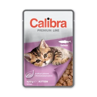 Hrana umeda pisici, Calibra Cat Pouch Premium Kitten Salmon, 100 g
