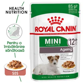 Royal Canin Mini Ageing 12+  hrana umeda caine senior (in sos), 85 g