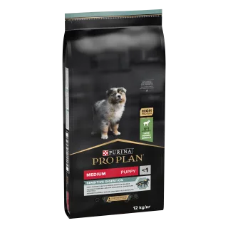 PURINA PRO PLAN PUPPY Sensitive Digestion, Talie Medie, Miel, 12 kg