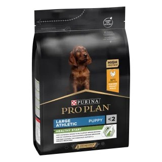 PURINA PRO PLAN PUPPY Healthy Start, Talie Mare Atletică, Pui, 3 kg