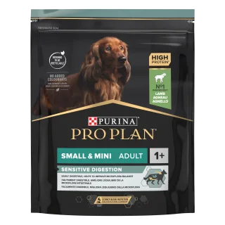 PURINA PRO PLAN ADULT Sensitive Digestion, Talie Mică și Foarte Mică, Miel, 700 g