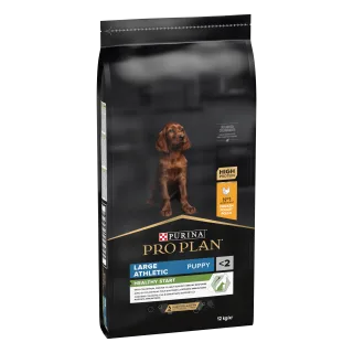 PURINA PRO PLAN PUPPY Healthy Start, Talie Mare Atletică, Pui, 12 kg