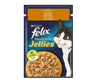 Felix Sensations Pui în Aspic cu Morcov, 85 g