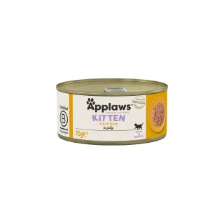 APPLAWS Kitten, Pui, conservă hrană umedă pisici junior, (în aspic), 70g