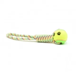 Jucarie caini minge de tenis cu maner, Enjoy, 35 cm