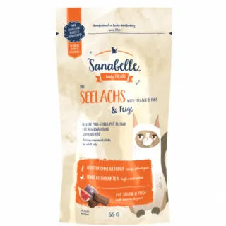Recompense pisici, Sanabelle Snack, Peste si Smochine, 55 g