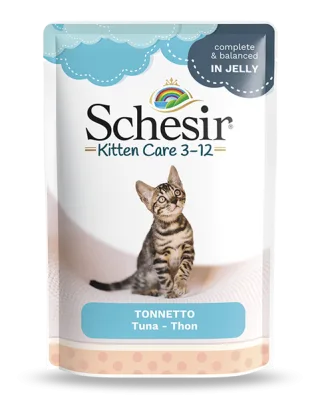 Hrana umeda pisici, Schesir Kitten Tuna in Jelly, 85 g