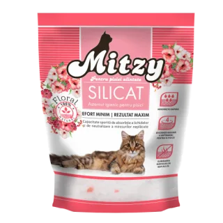 Asternut igienic pentru pisici, Mitzy Silicat, Floral, 3.8 L