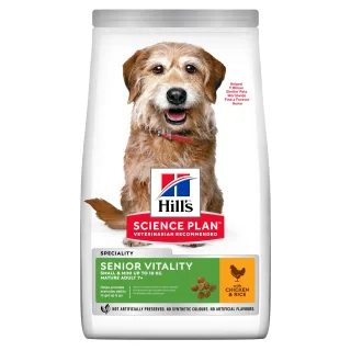 Hrana uscata caini, Hill's Science Plan Canine Senior Vitality Small and Mini Chicken, 1.5 kg