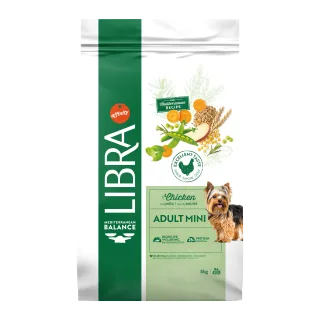 Hrana Uscata Caini Adulti, Libra Dog Adult Mini, Pui, 8 kg