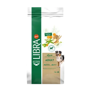 Hrana Uscata Caini Adulti, Libra Dog Adult Medium-Maxi, Miel, 14 kg