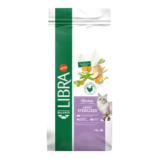 Hrana Uscata Pisici Adulte Sterilizate, Libra Cat Adult Sterilizat, Pui, 12 kg