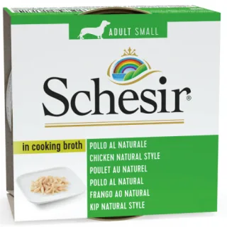 Hrana umeda caini, Schesir Dog Adult Small Chicken, 85 g