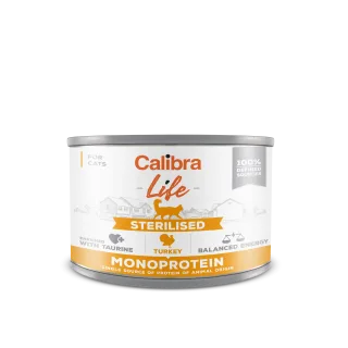 Hrana umeda pisici, Calibra Cat Life Sterilised Turkey, 200 g