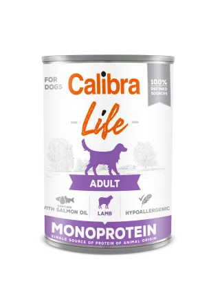 Hrana umeda caini, Calibra Dog Life Adult Lamb, 400 g