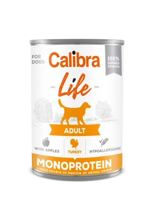 Hrana umeda caini, Calibra Dog Life Turkey with Apples, 400 g