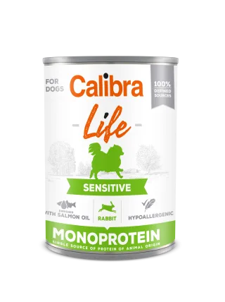 Hrana umeda caini, Calibra Dog Life Sensitive Rabbit, 400 g