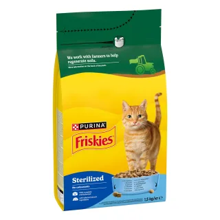 FRISKIES Cat, Adult, Pisica Sterilizata, Somon si Legume, 1.5 kg