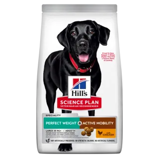 Hrana uscata caini, Hill's Science Plan Canine Adult Perfect Weight & Active Mobility Large Breed Chicken, 12 kg