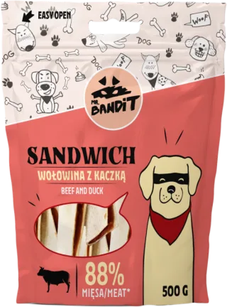 Mr. Bandit Sandwich, Vita Cu Rata, 500 g