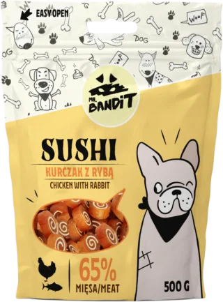 Mr. Bandit Sushi, Pui Si Iepure, 500 g