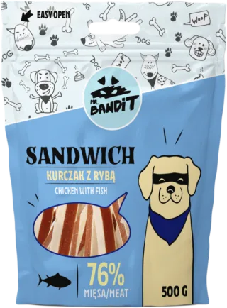 Mr. Bandit Sandwich, Pui Cu Peste, 500 g