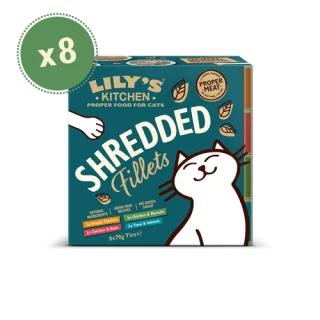 Lily's Kitchen Shredded Fillets Tins Multipack, 8x70 g