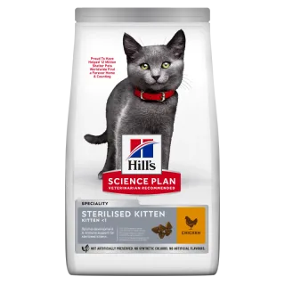 Hrana uscata pisici, Hill's Science Plan Feline Kitten Sterilised Chicken, 300 g