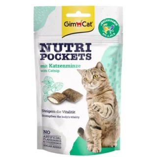 Recompense pisici, GimCat Nutri Pockets cu Iarba Pisicii si Multivitamine, 60 g
