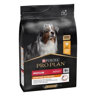 PURINA PRO PLAN ADULT Everyday Nutrition, Talie Medie, Pui, 3 kg