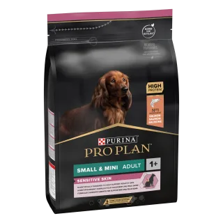 PURINA PRO PLAN ADULT Sensitive Skin, Talie Mică și Foarte Mică, Somon, 3 kg