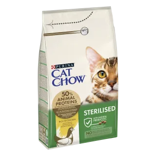 PURINA CAT CHOW Sterilised, Pui, 1.5 kg