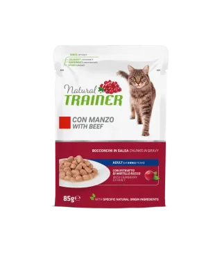 Hrana Umeda Pisici, Natural Trainer, Vita in Sos, 85 g