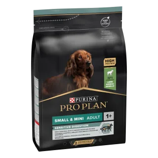 PURINA PRO PLAN ADULT Sensitive Digestion, Talie Mică și Foarte Mică, Miel, 3 kg