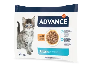 Advance Cat Wet Kitten Pui Multipack, 4x85 g