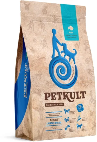 Hrana Uscata Caini, Petkult Sensitive Adult Large Peste, 12 kg