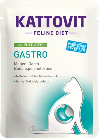 Plic Kattovit Gastro, Curcan si Orez, 85 g