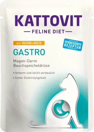 Plic Kattovit Gastro, Pui si Orez, 85 g