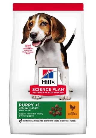 Hrana uscata caini, Hill's Science Plan Canine Puppy Medium Chicken, 2.5 kg